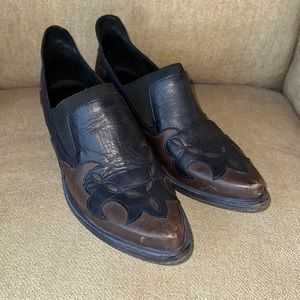 FREE PEOPLE Monterey Wing Cap Womens Western Slip on Booties Size EU 37/US 6.5